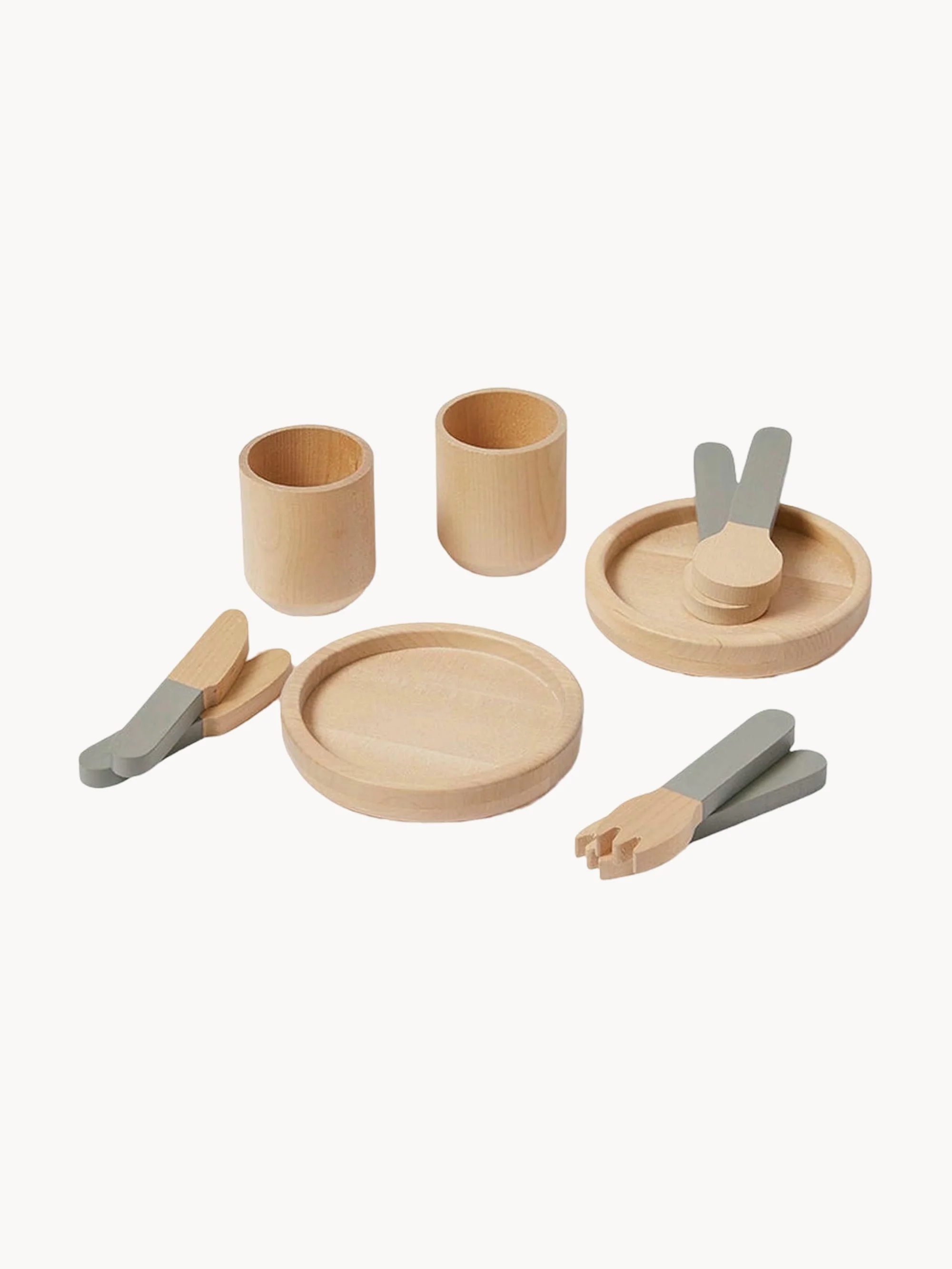 Spiel-Set Tableware aus Holz, 10er-Set