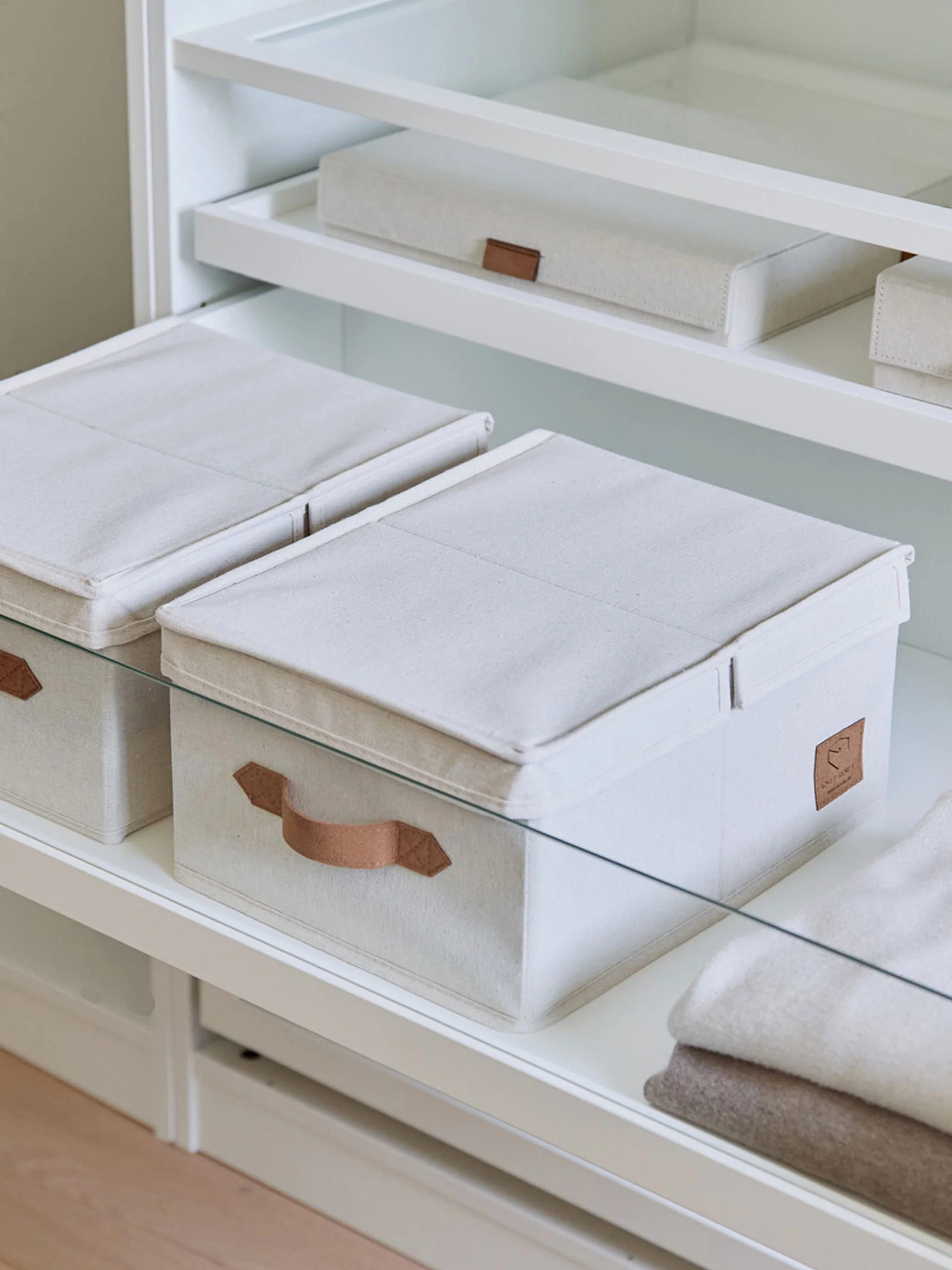 Aufbewahrungsboxen Premium mit Deckel, 2er-Set