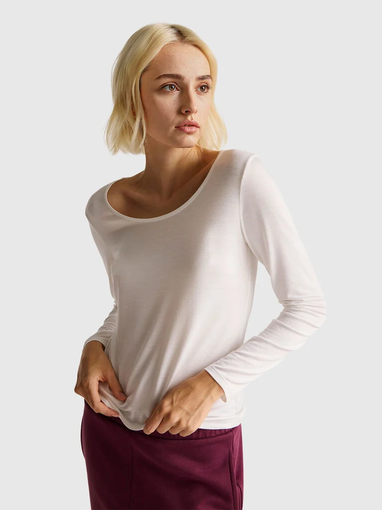 Slim fit stretch viscose t-shirt