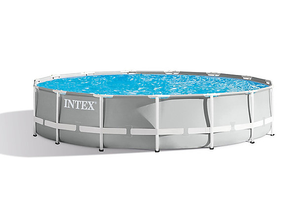 Kit piscine tubulaire Intex Prism Frame ronde 4,57 x 1,07 m   Aspirateur