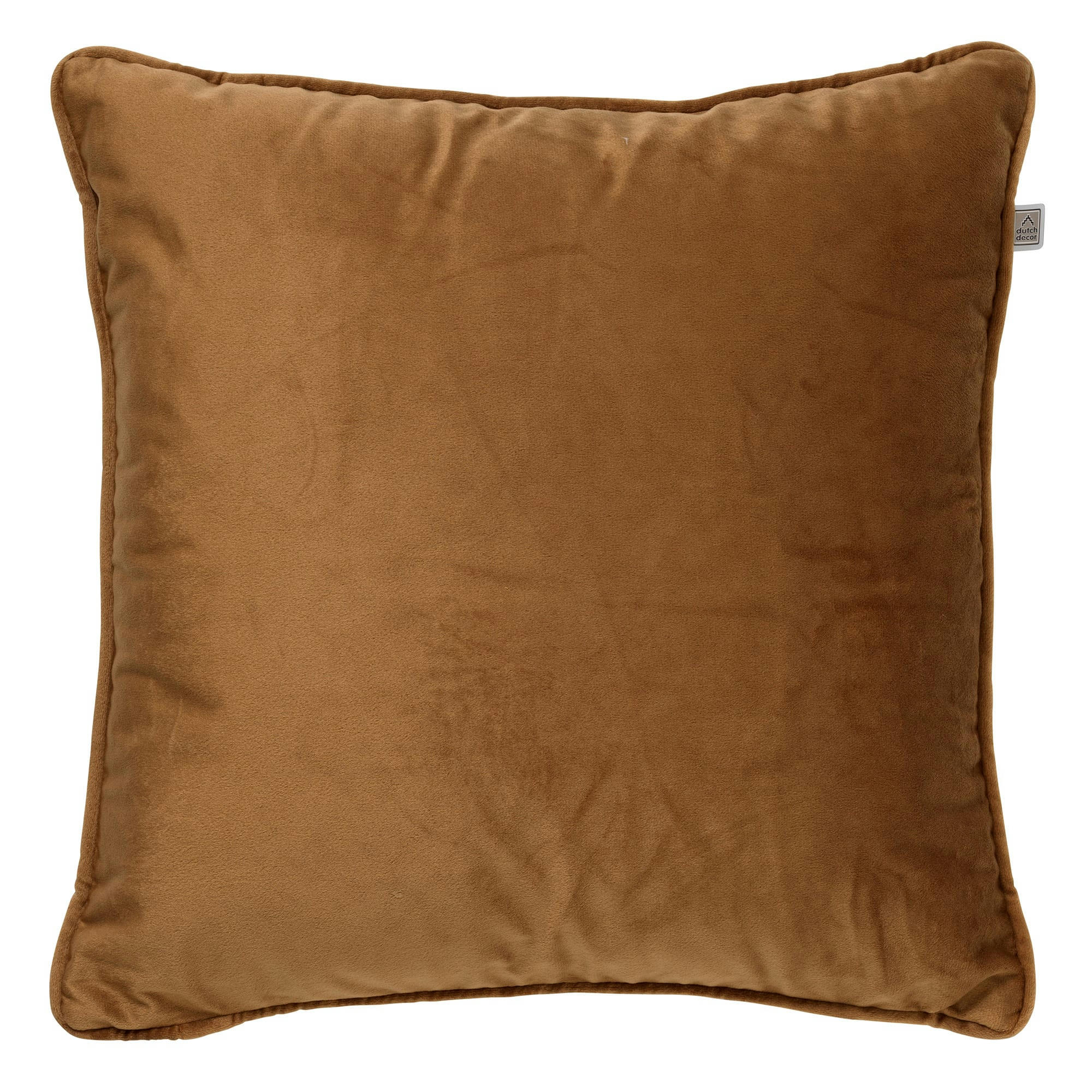 FINN - Housse de coussin marron en velours-45x45 cm uni