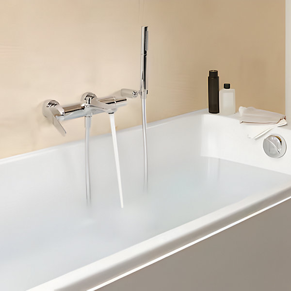 Pack mitigeur bain douche JACOB DELAFON Aléo    douchette Shift Ellipse   flexible lisse 160 cm