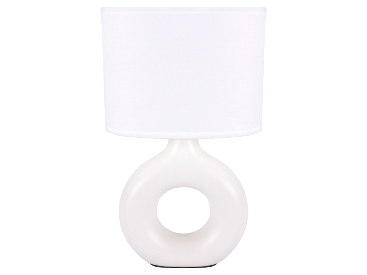 Lampa stołowa Golf tkaninowa biała