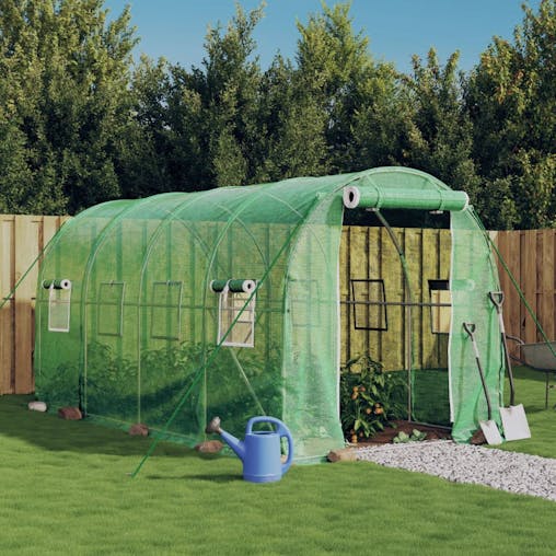 NNEVL Greenhouse with Steel Frame Green 8 m&sup2; 4x2x2 m