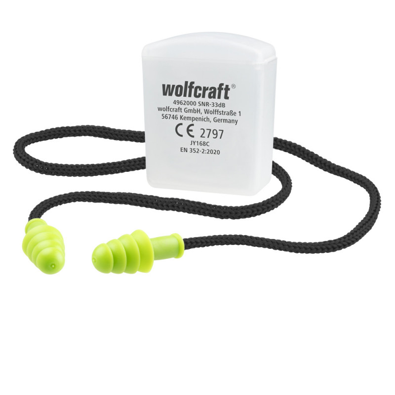 Bouchons d'oreilles avec cordon 33 dB WOLFCRAFT