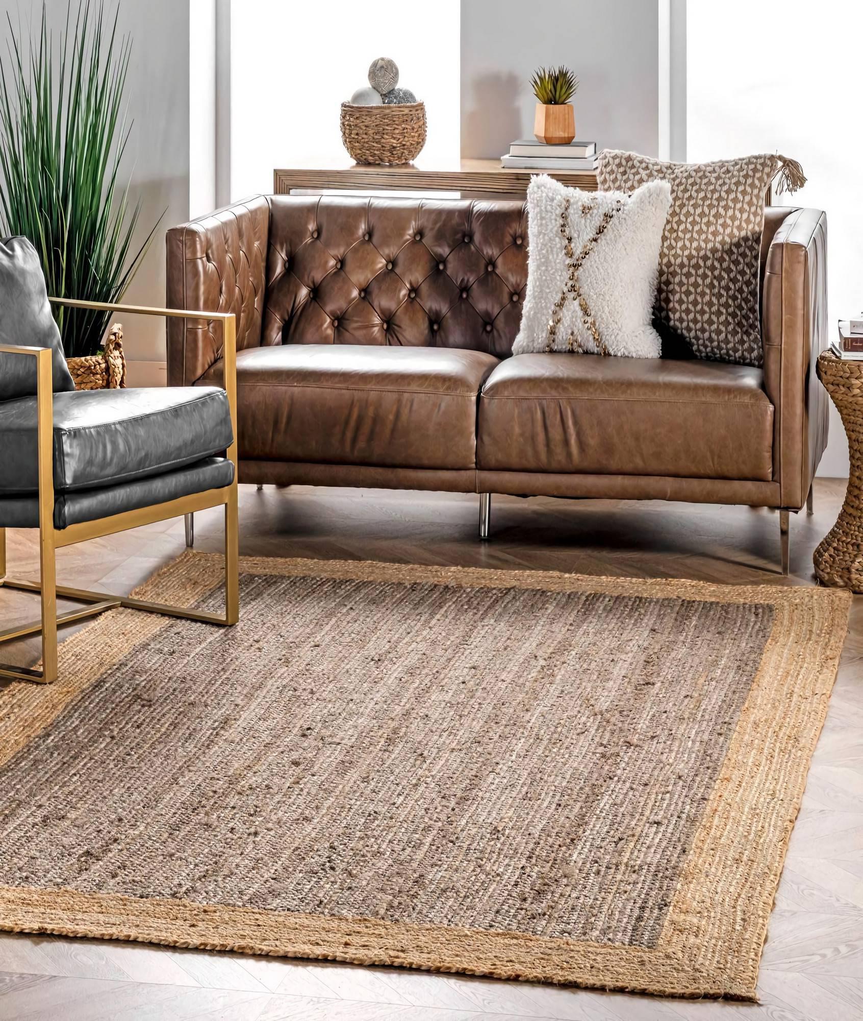 Vloerkleed Camila handgemaakt jute
