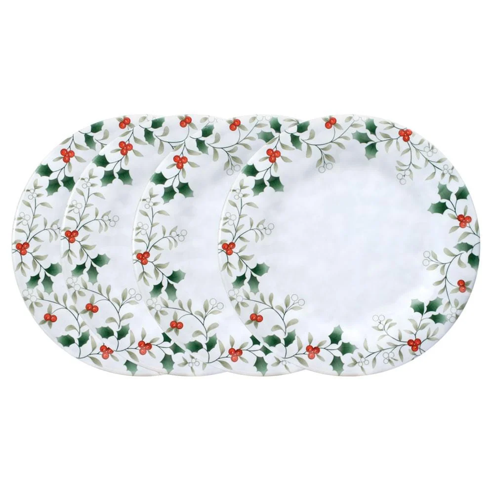 Winterberry® Set of 4 Melamine Dinner Plates