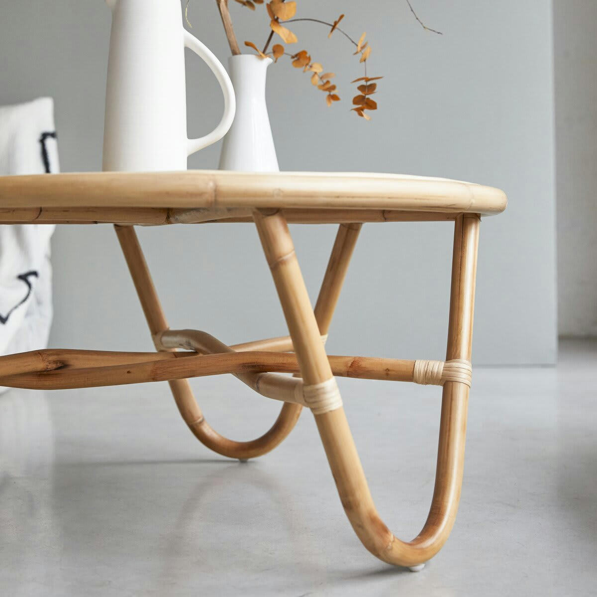 LINA - Table basse en rotin