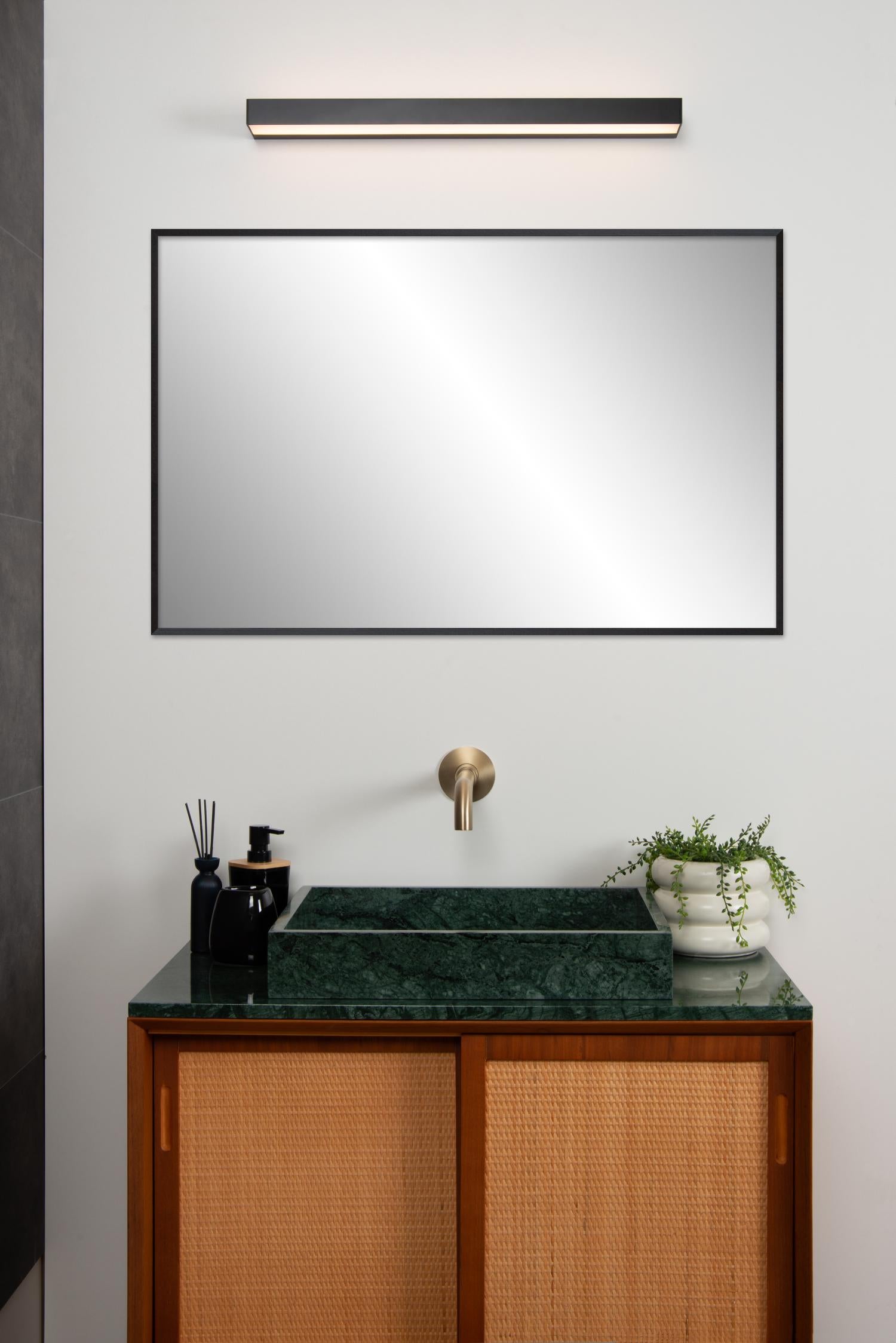 Lucide wandlamp badkamer ALEXA - 1xGeïntegreerde LED - Zwart