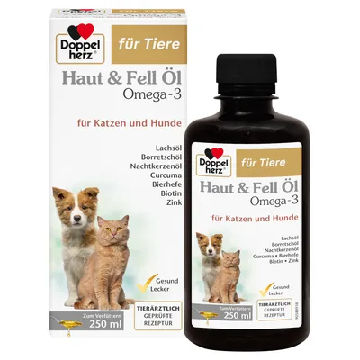 Double Heart Skin & Fur Oil for cats and dogs