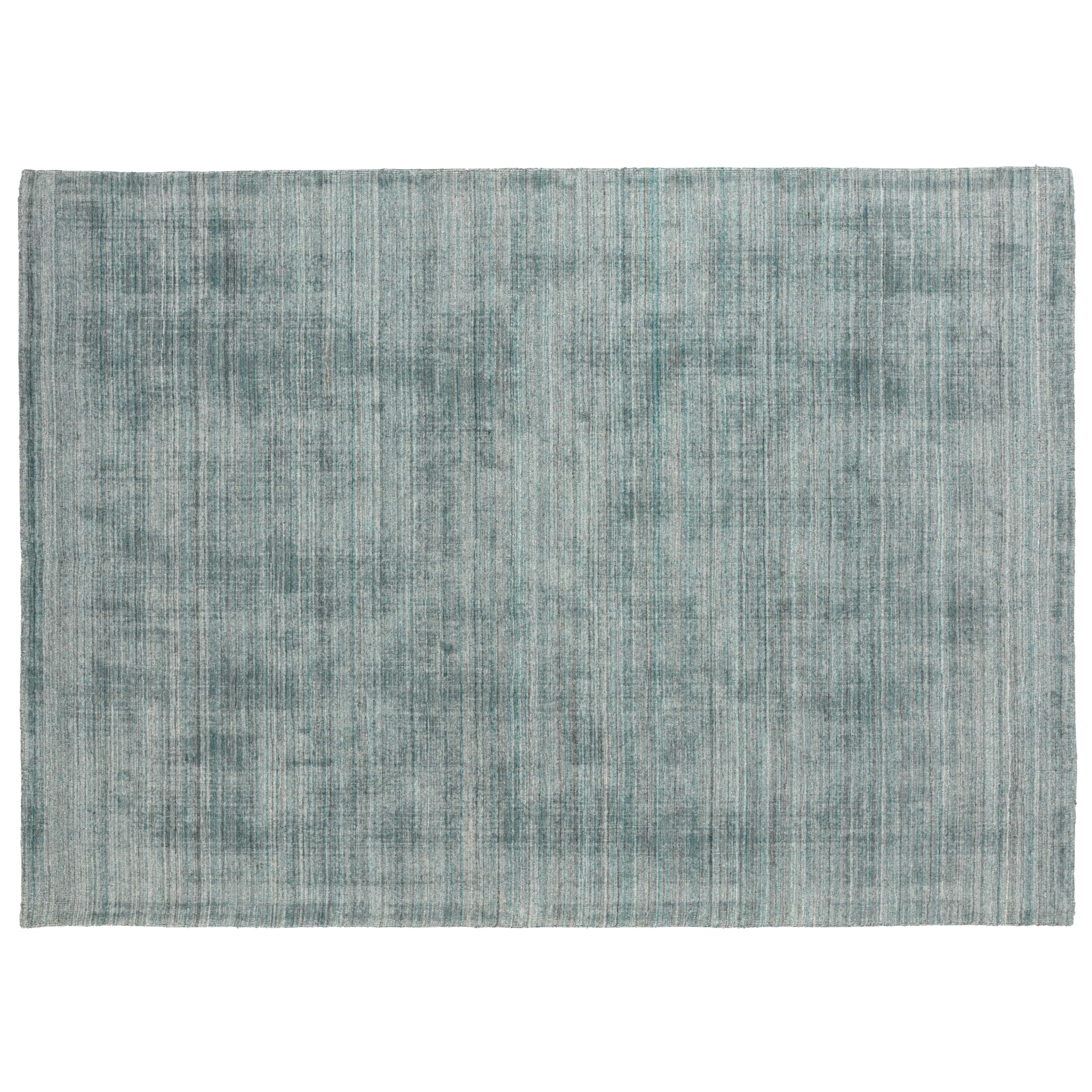 LOOP - Tapis chenille rectangulaire imprimé nuancé bleu clair 160 x 230 cm