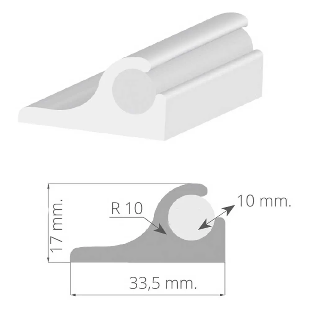 Tessilmare PVC Cushions Profile 4 m
