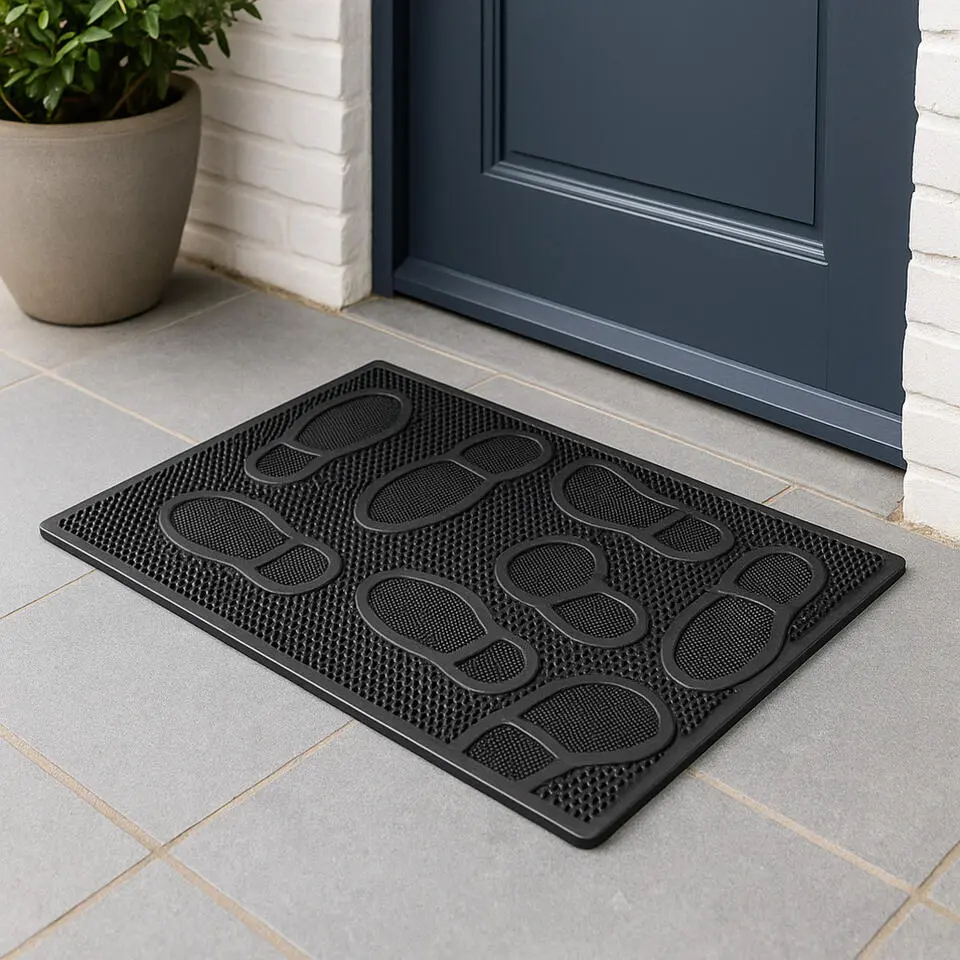 Brumag Deurmat - antislip met noppen - zart - 60 x 40 cm