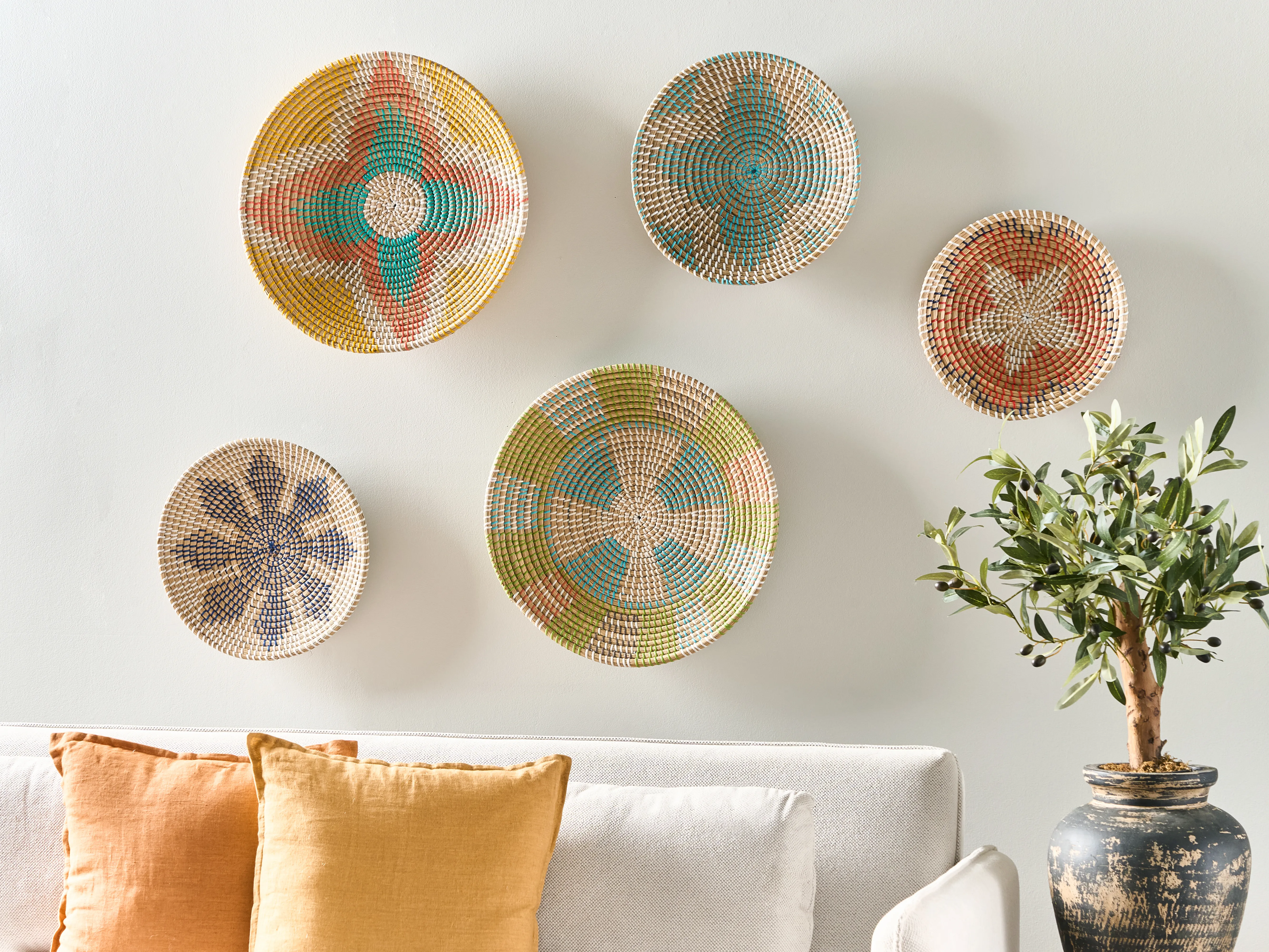 Set of Hanging Decorations SONLA Seagrass 45/35/30 cm Multicolour