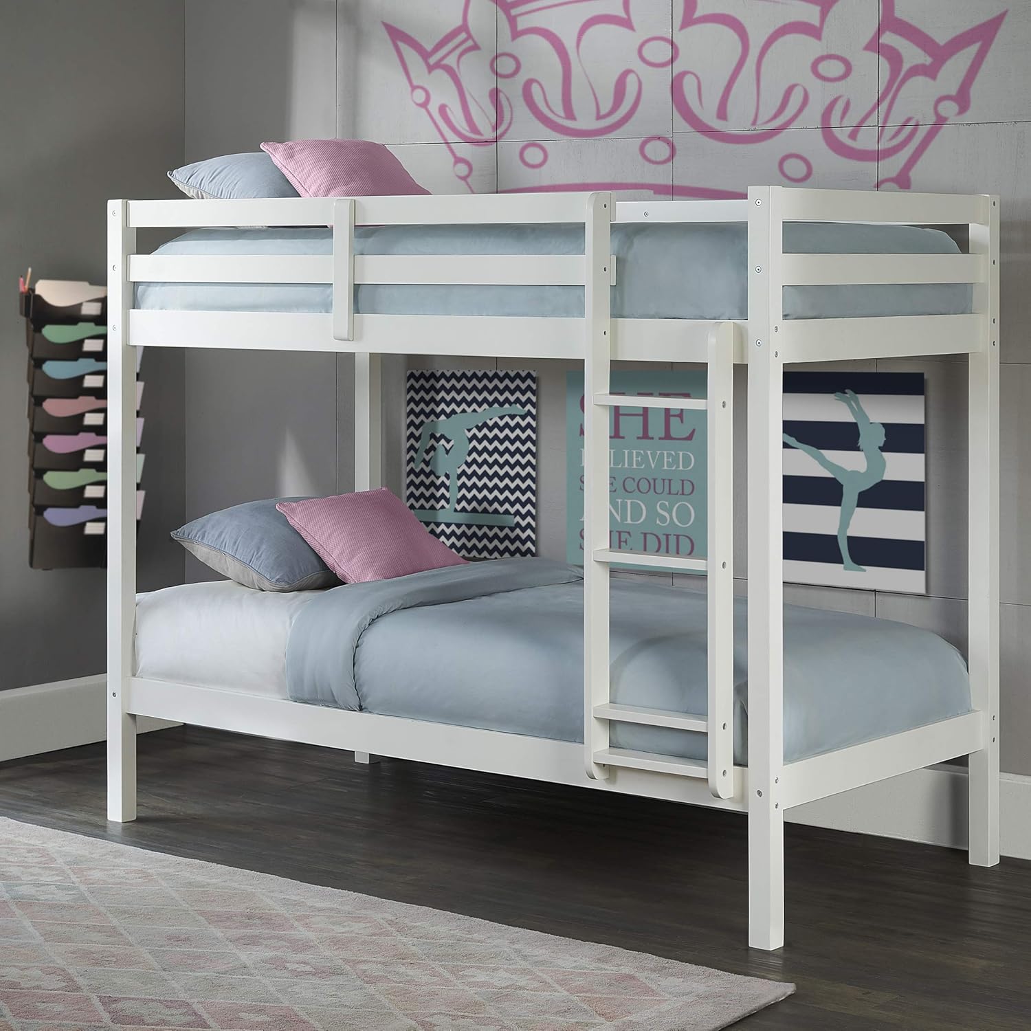 Hillsdale Kids and Teens Caspian Twin Bunk Bed, Twin/Twin, White