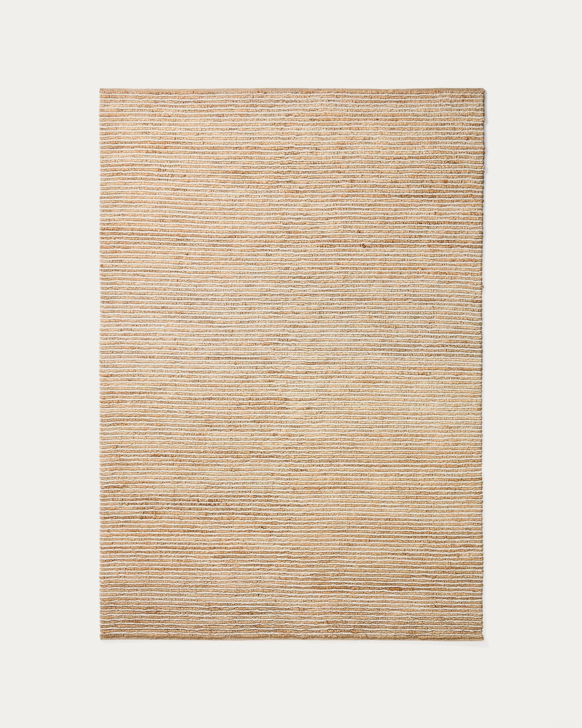 Derule beige jute and wool rug 230 x 160cm