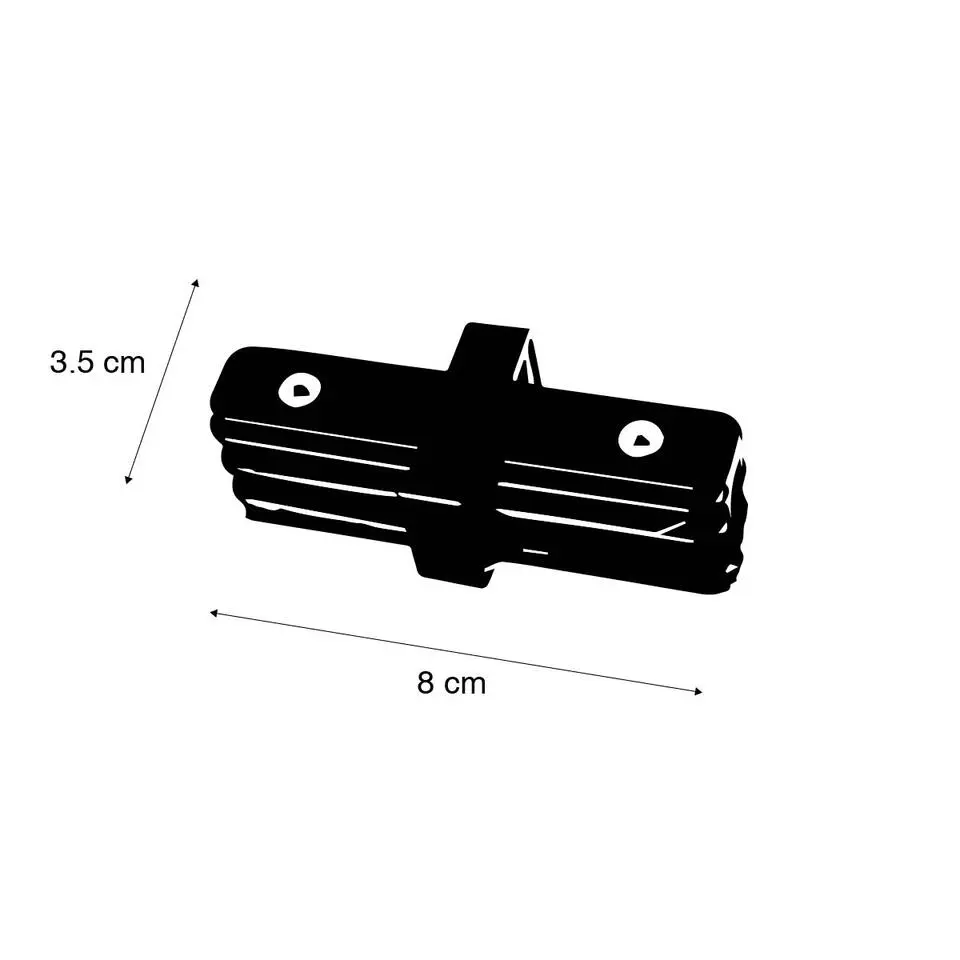 Qazqa railverlichting accessoire iconic rail zwart