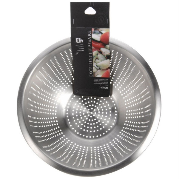 Cedzak kuchenny durszlak sitko do odcedzania stalowy 28 cm
