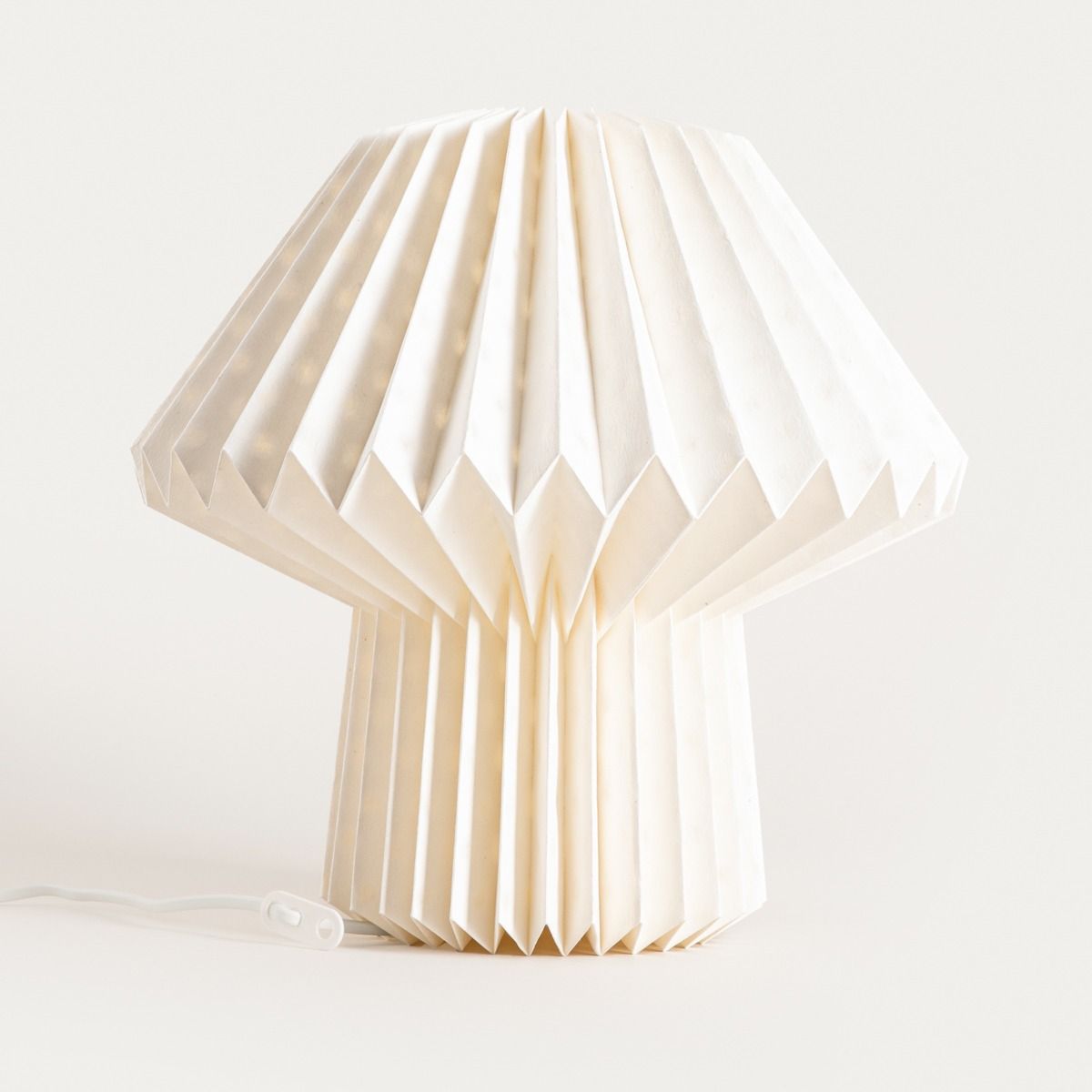 Lampka GALLA papierowa, w kształcie grzybka w kropki 27x38 cm