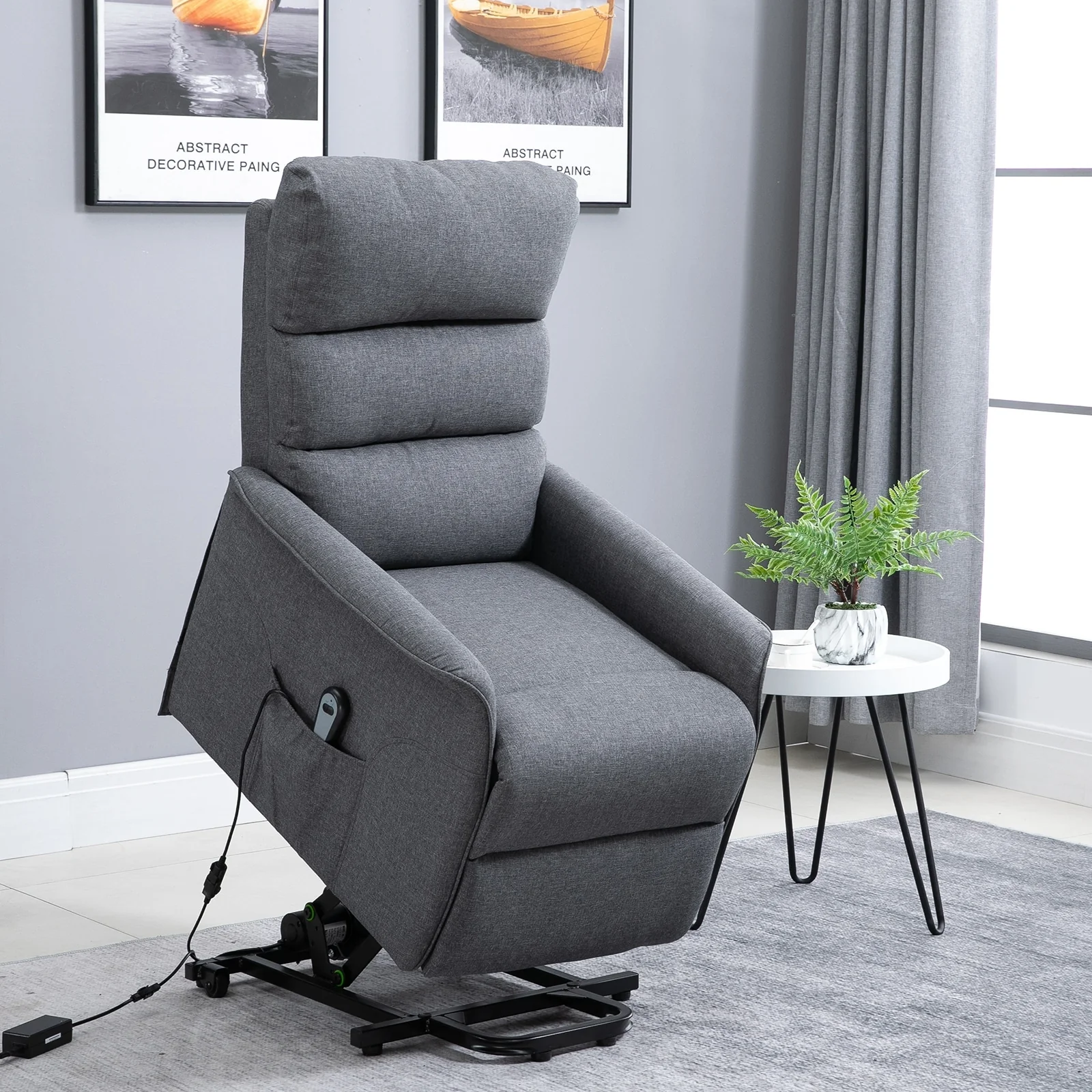 HOMCOM Power Lift Assist Recliner Chair with Remote