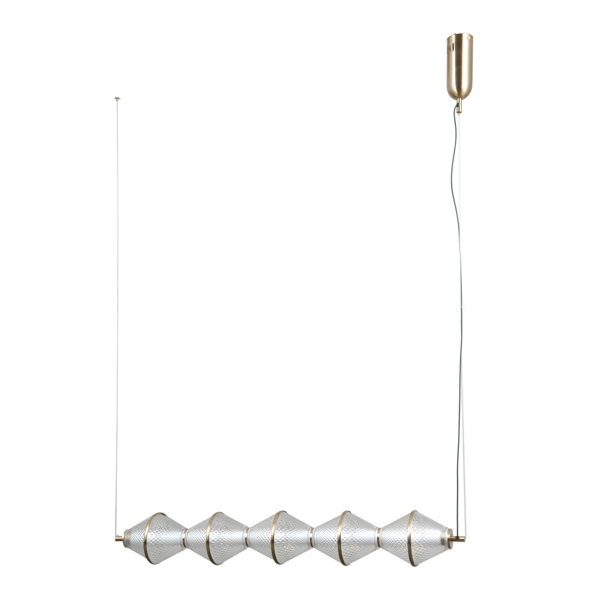 Lampa wisząca FUENTE złota LED 5x25W Ciepła biel 1576lm Italux