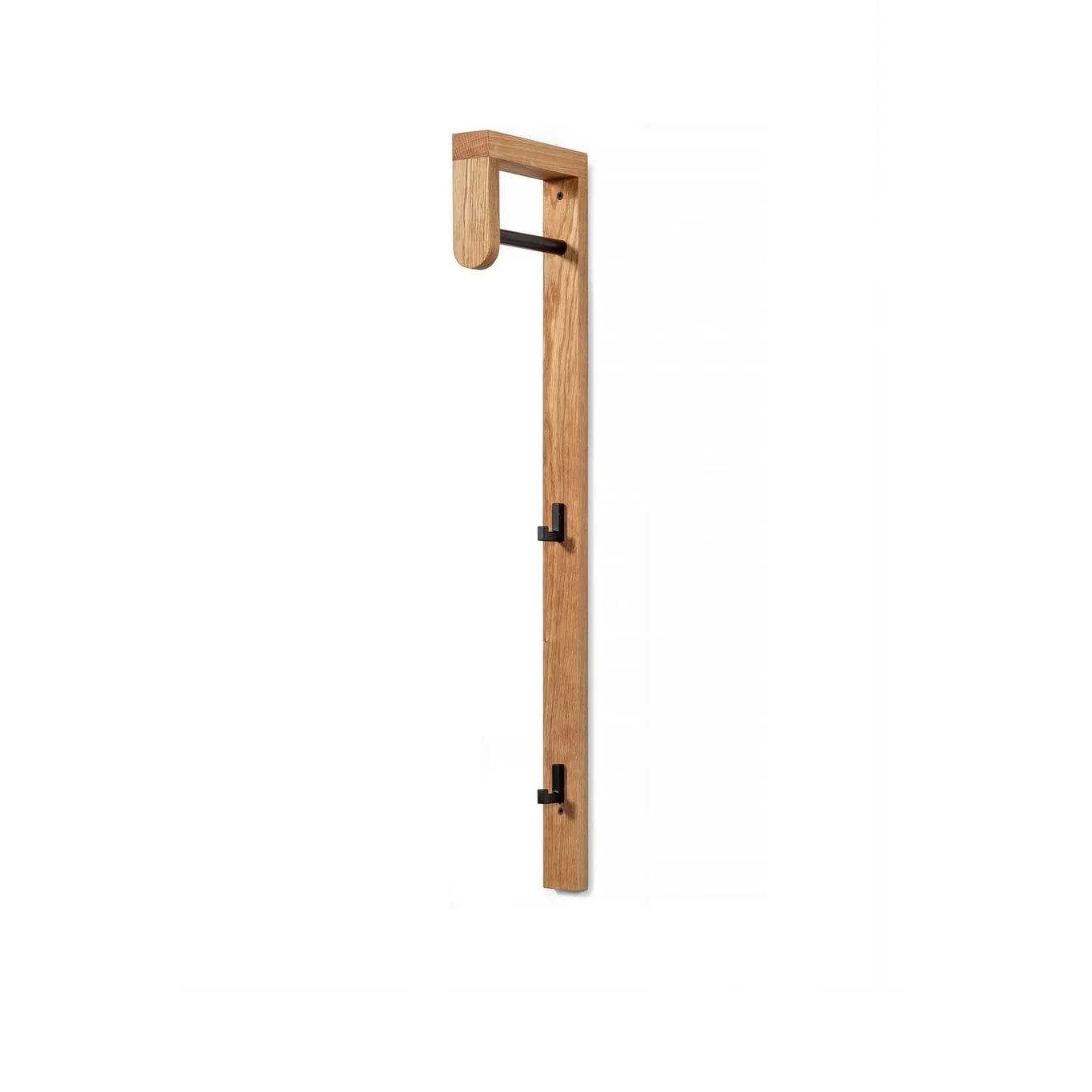 Scandinavian Solid Oak Coat Rack