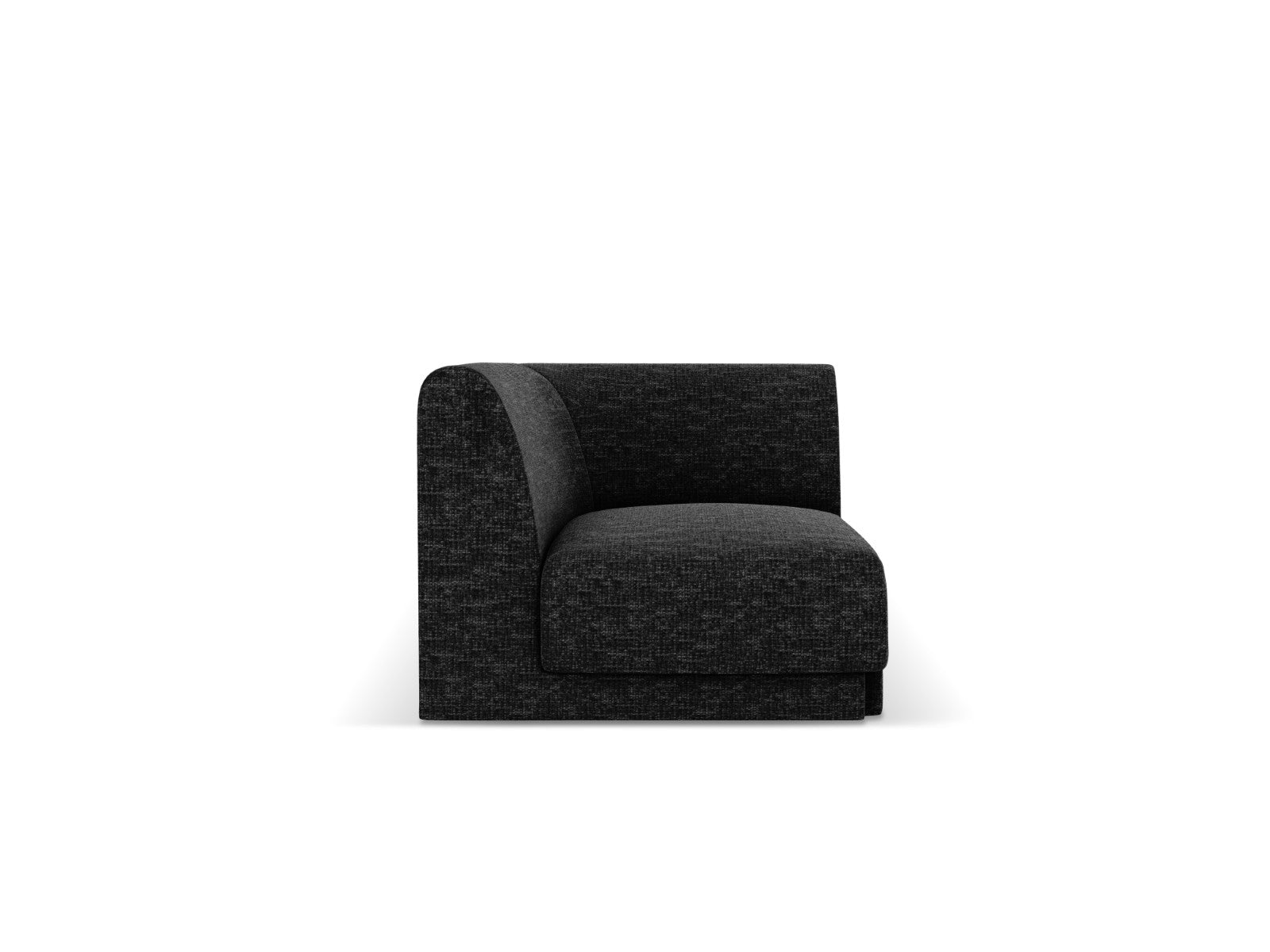 Micadoni Hoekmodule Miley chenille zwart - 90x90x70cm