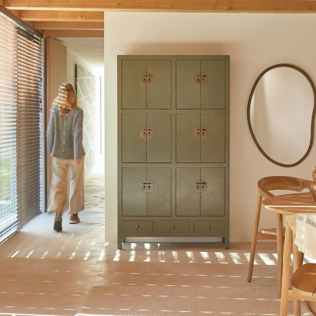 QING - Armoire de rangement en pin