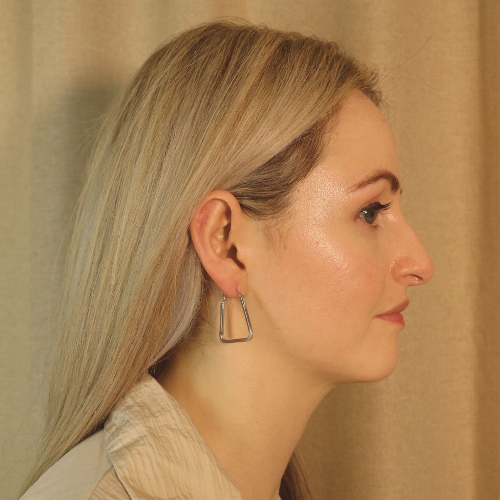 The Colourful Aura Small Triangle Summer Beach Dainty Hoop Earring
