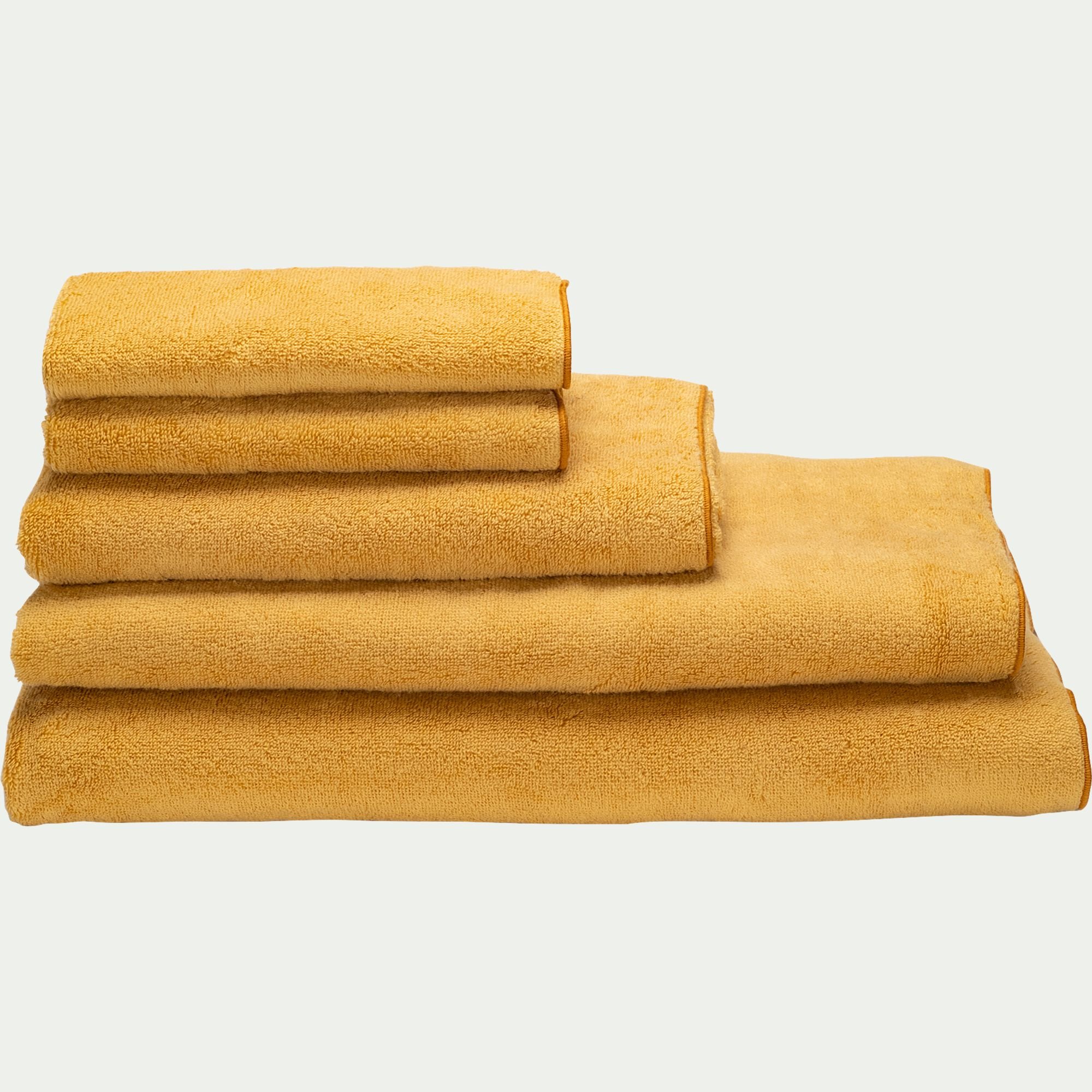 COME - Drap de bain en coton 100x150cm - jaune blé