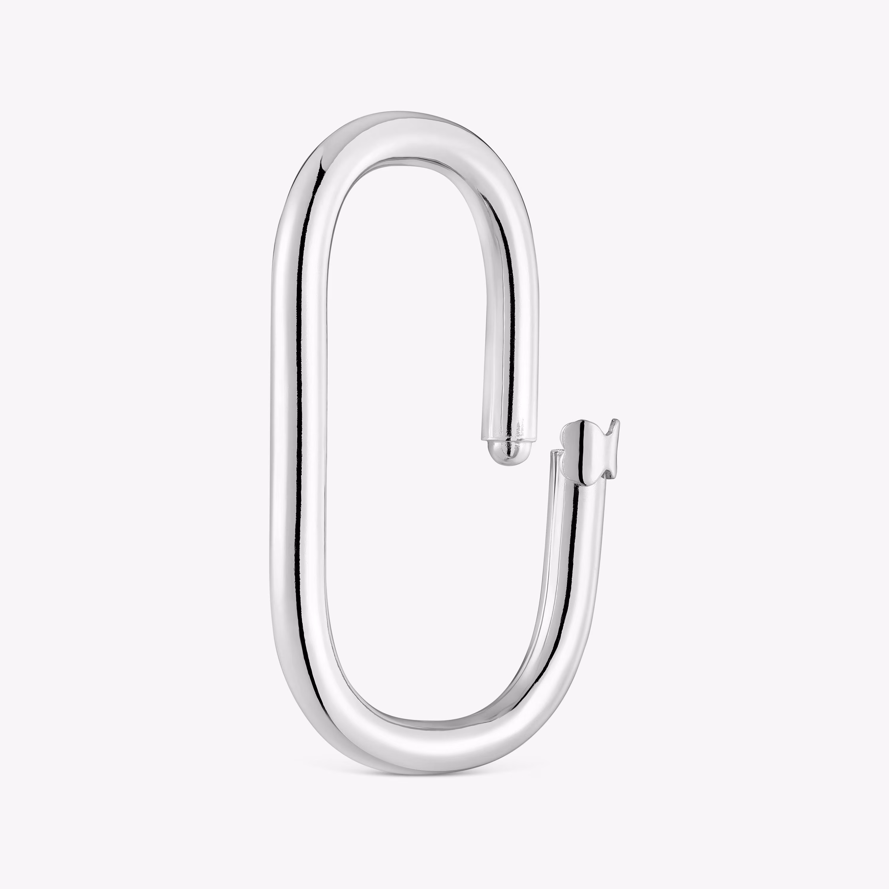 Anilla extra grande de plata Hold Oval