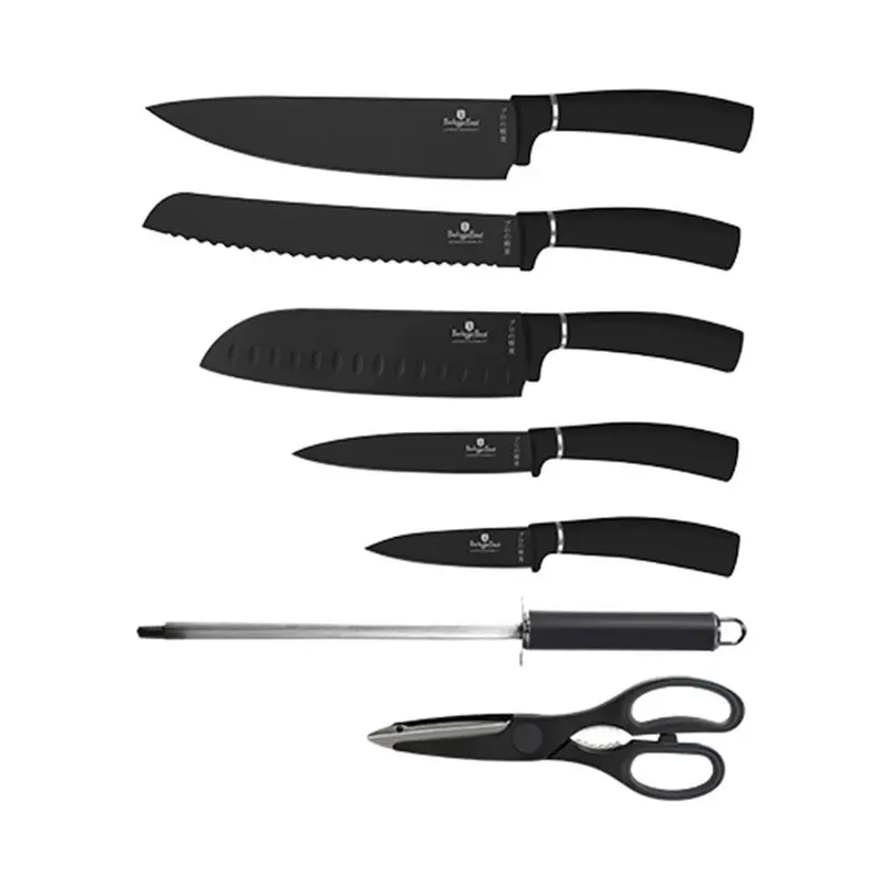 Messerblock 8-teilig Black Silver Collection