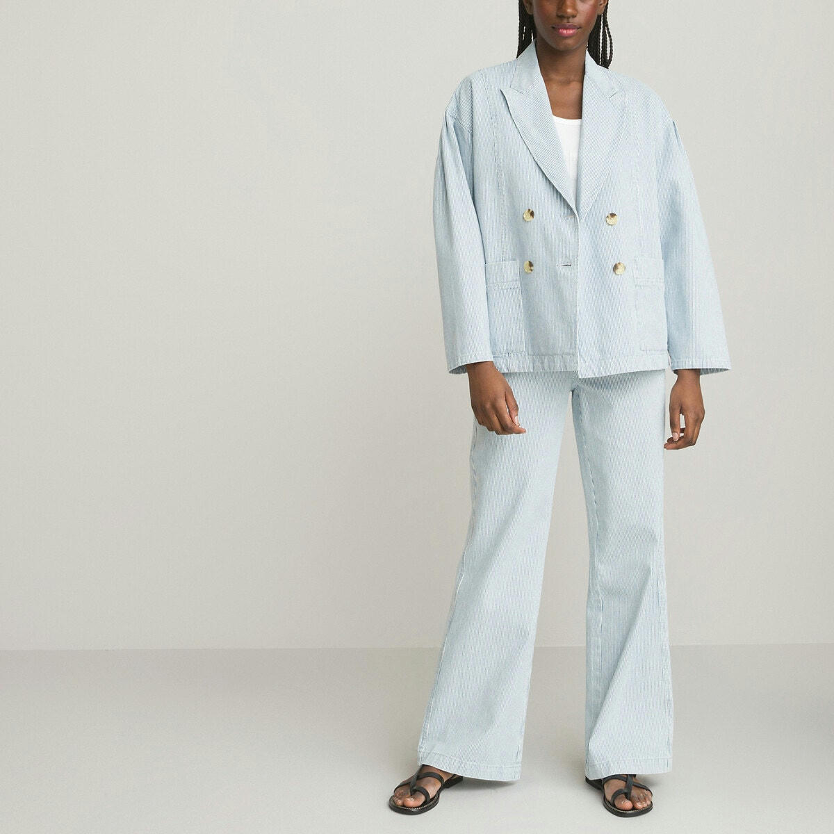 Blazer à fines rayures