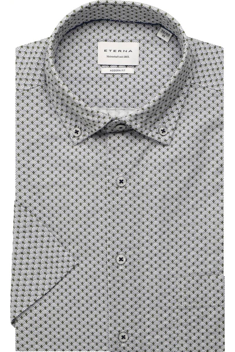 ETERNA Modern Fit Hemd hellgrün, Bedruckt