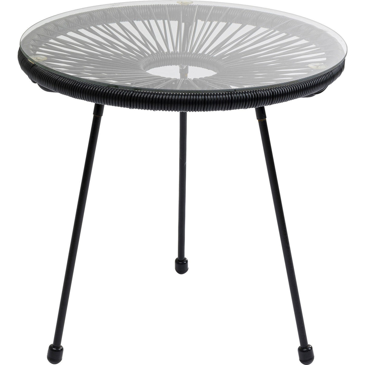 Kare Design Tuin Bijzettafel Acapulco Mono zwart