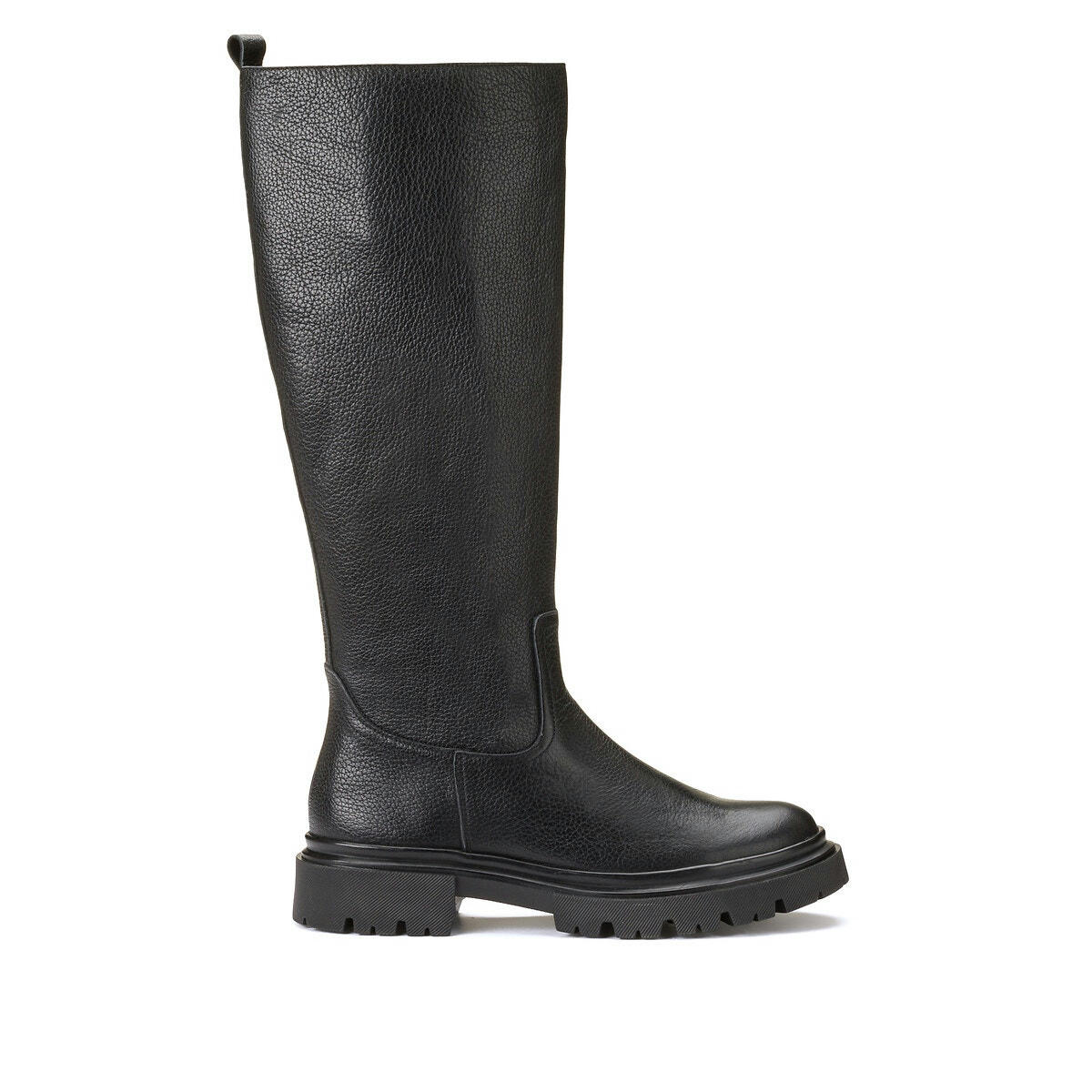 Bottes en cuir à semelle crantée