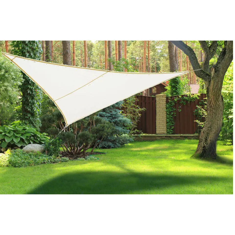 Hesperide Schaduwdoek Curacao - driehoekig - wit - 4x4m