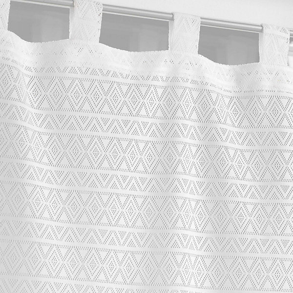 Paire de voilages à passants (60x160 cm - Blanc)
