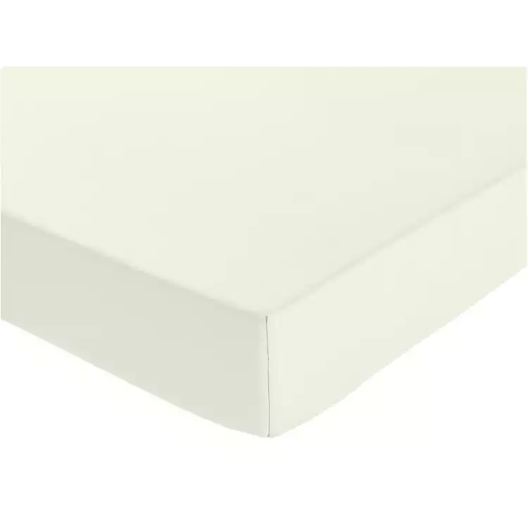 Habitat Cotton 200TC Cream Extra Deep Fitted Sheet - Single