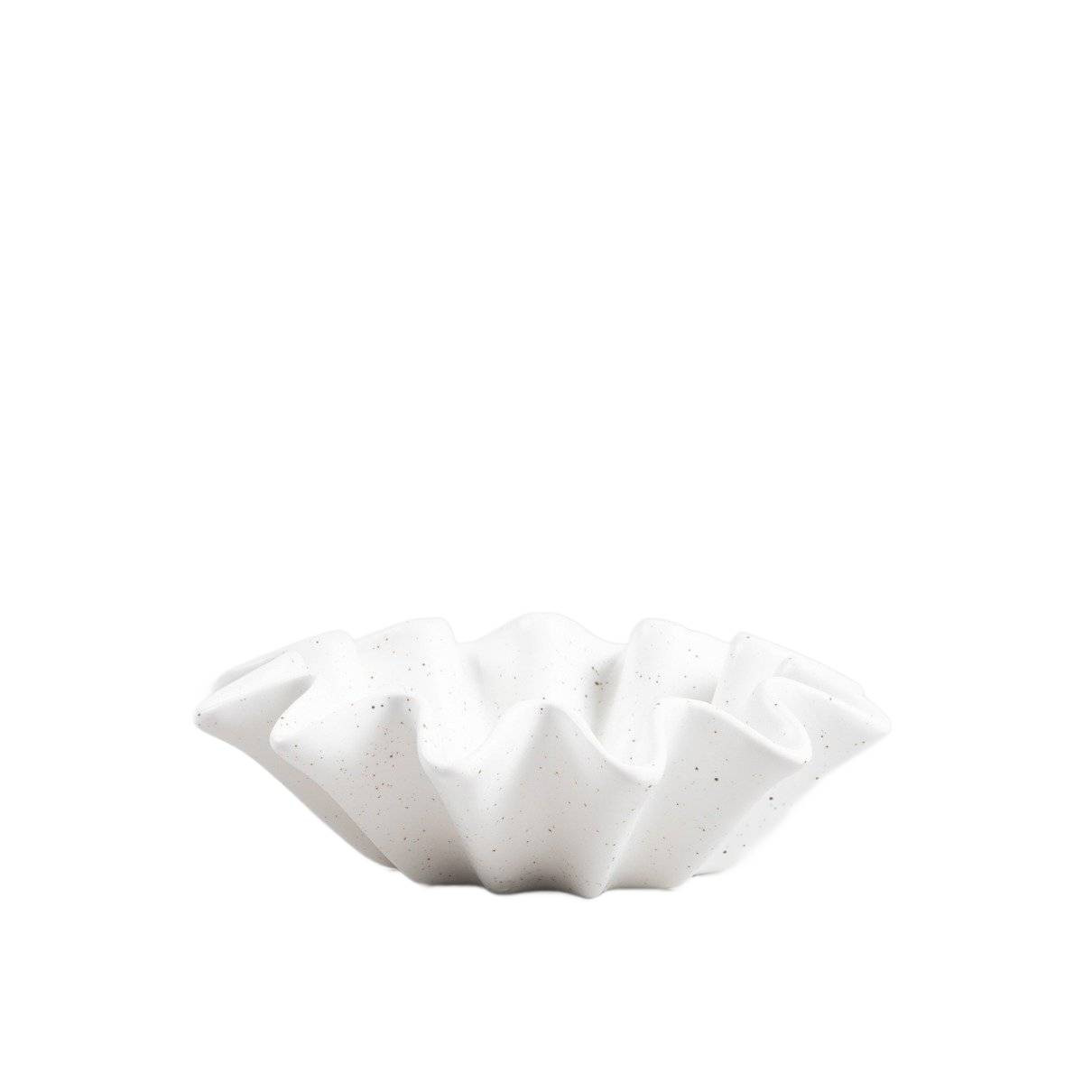 Misa dekoracyjna EVANIA ceramiczna biała 19x19x6 cm HOMLA