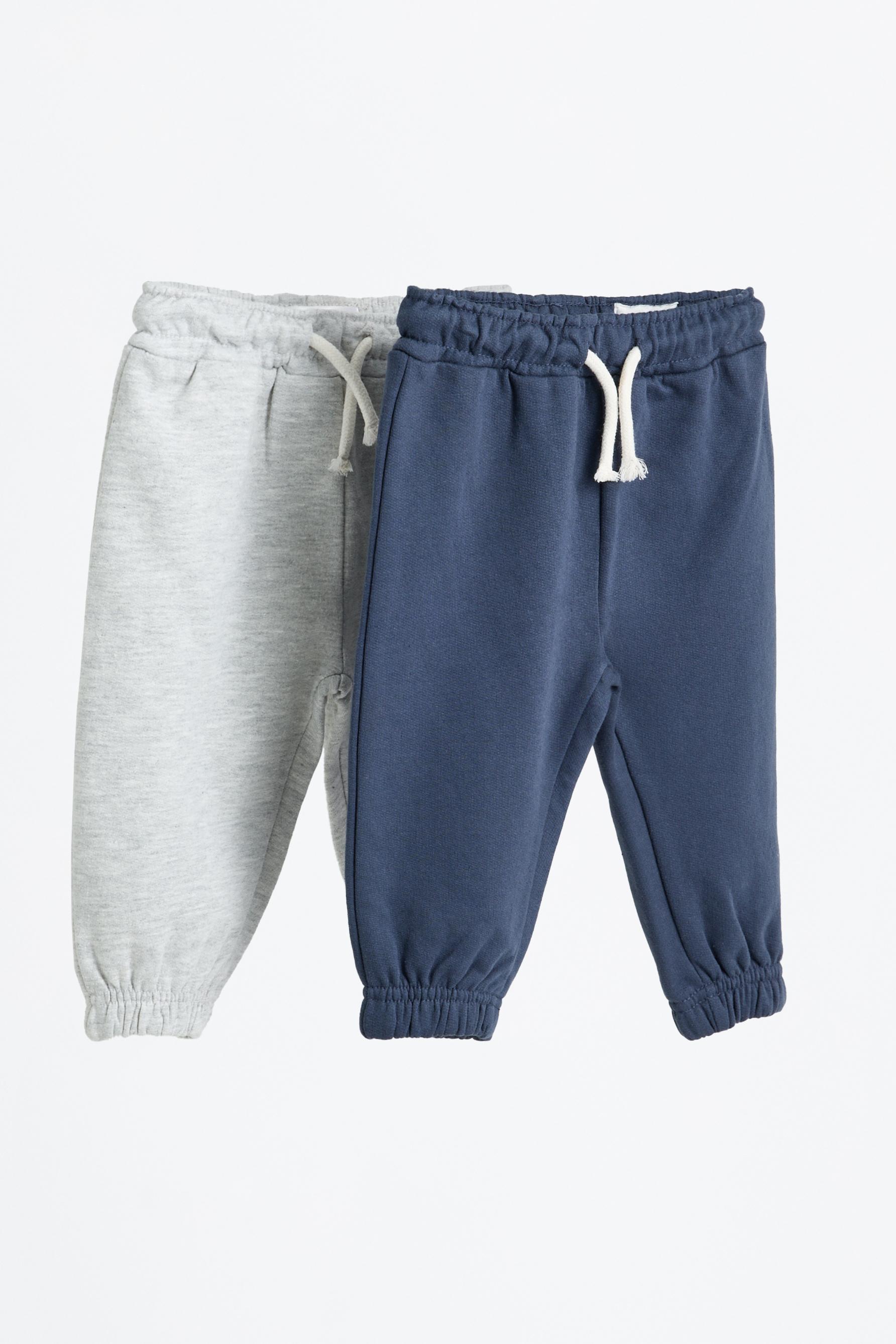 Pack 2 pantalones felpa lisos