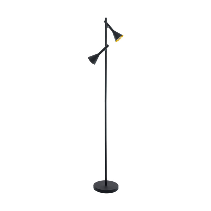 Lampadaire Cortaderas noir et or GU10 2 x 5 W EGLO