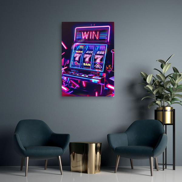 Feeby Obraz na płótnie, Automat do gier neon 40x60