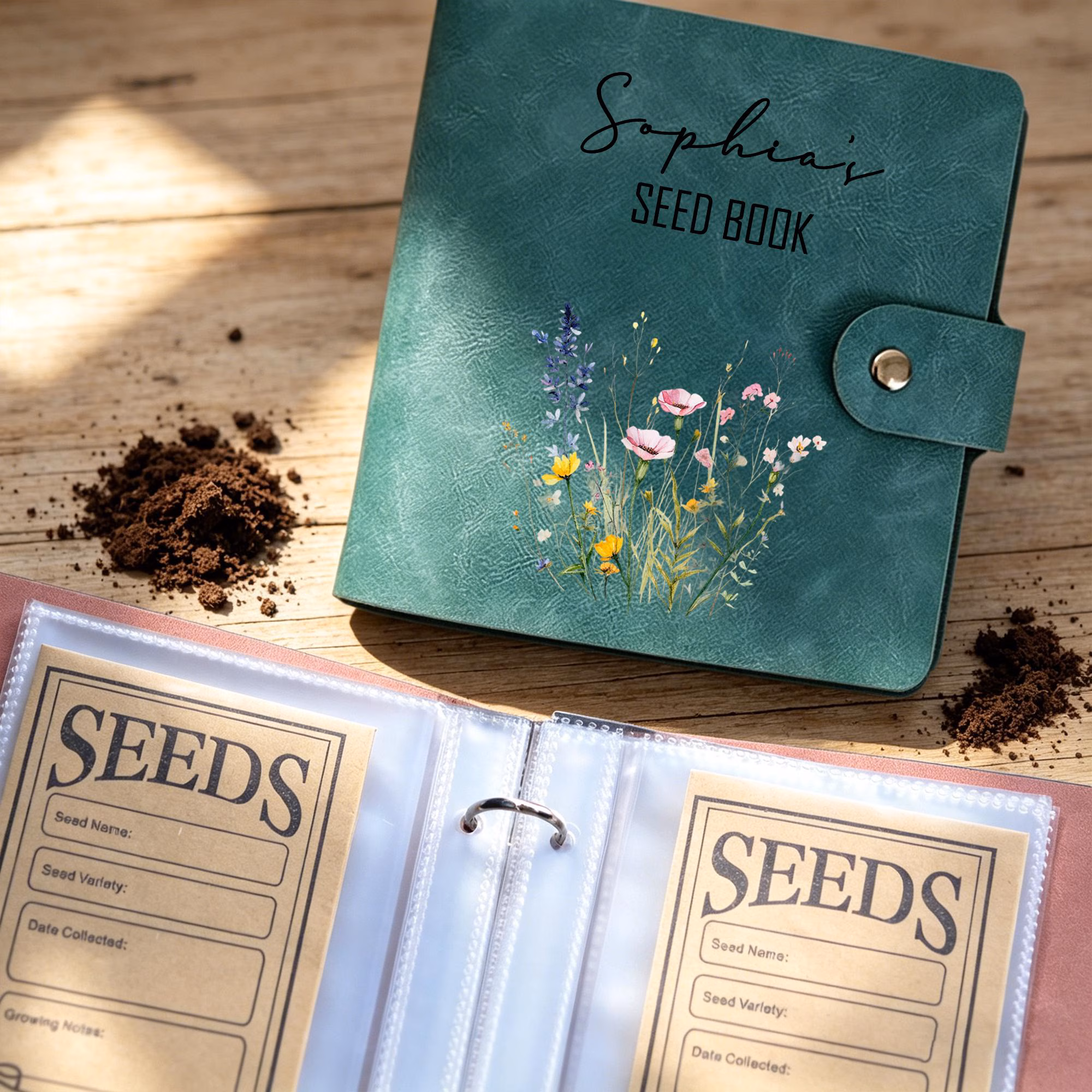 Personalized Garden Seed Organizer With Name, Large capacity photo album, Seed Display Book, Party gifts, Gardening gift for him/her