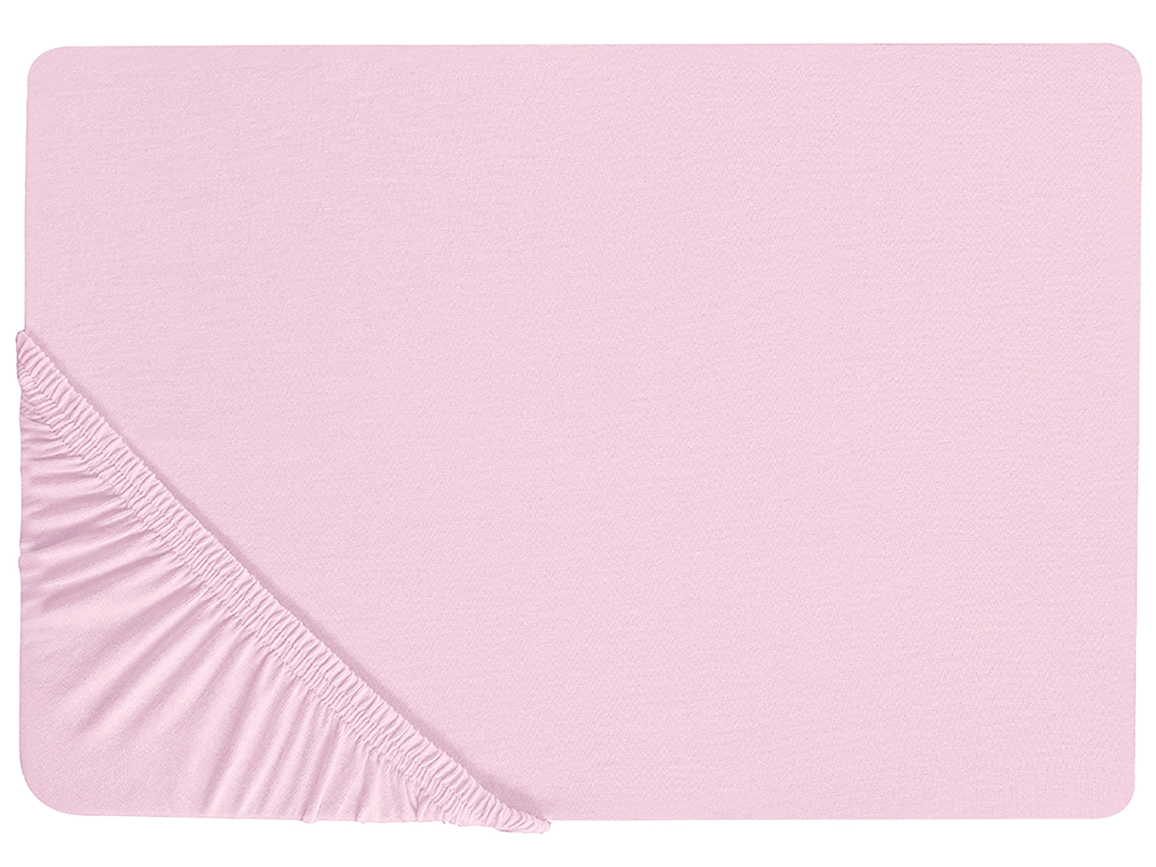 Fitted Sheet JANBU Cotton 140 x 200 cm Pastel Pink