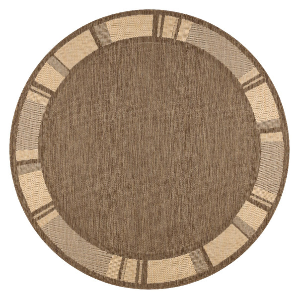 DYWAN SZNURKOWY SIZAL FLOORLUX KOŁO 20195 coffeee / mais koło 120 cm