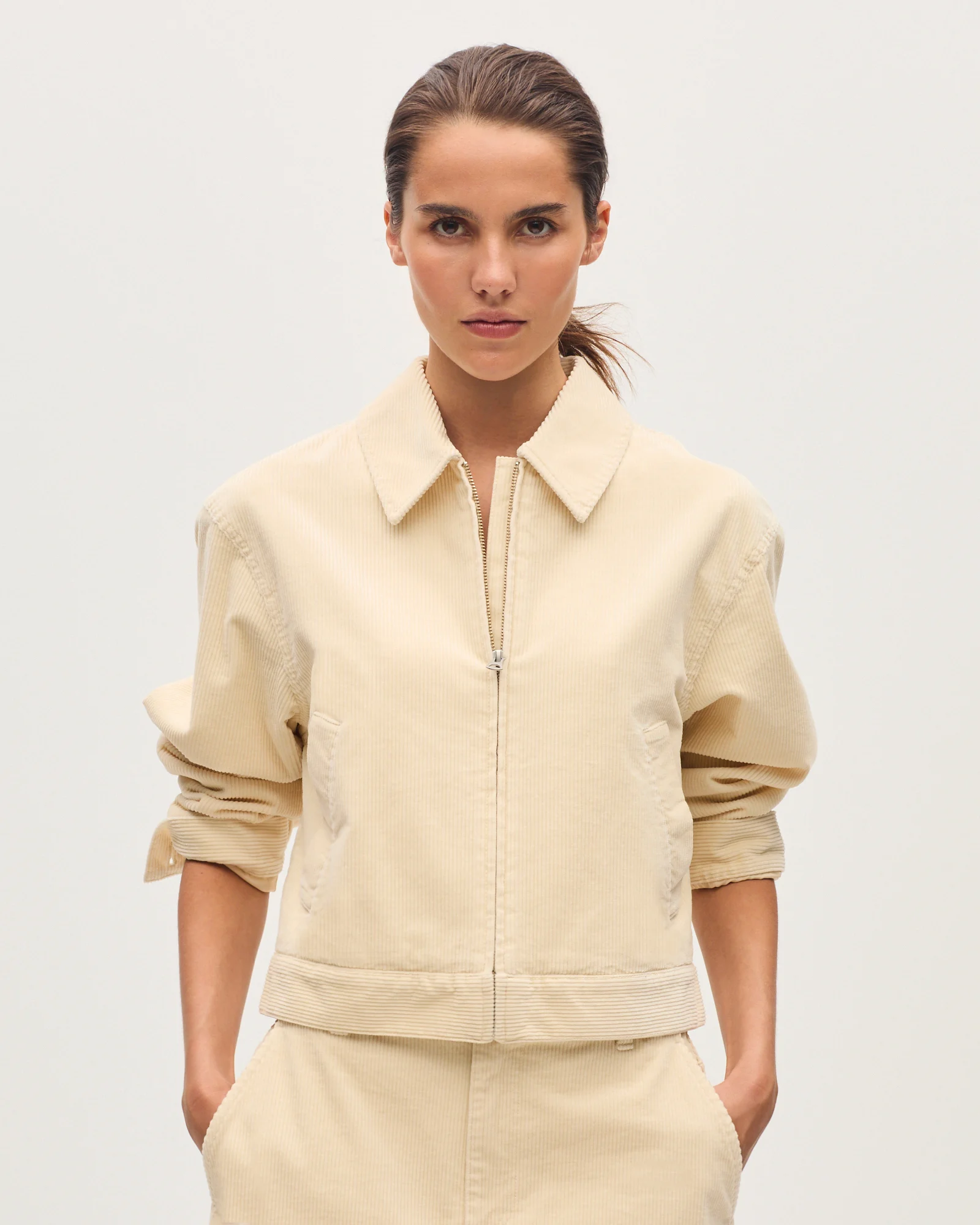 Blouson en velours côtelé