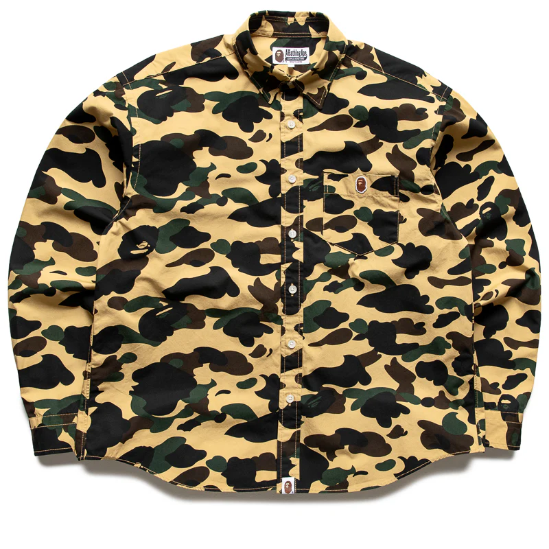 A Bathing Ape 1st Camo One Point L/S Shirt - Yellow