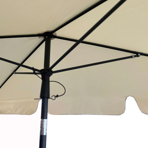 Parasol ogrodowy FLOKS z ochroną UV beżowy200x123x235 cm