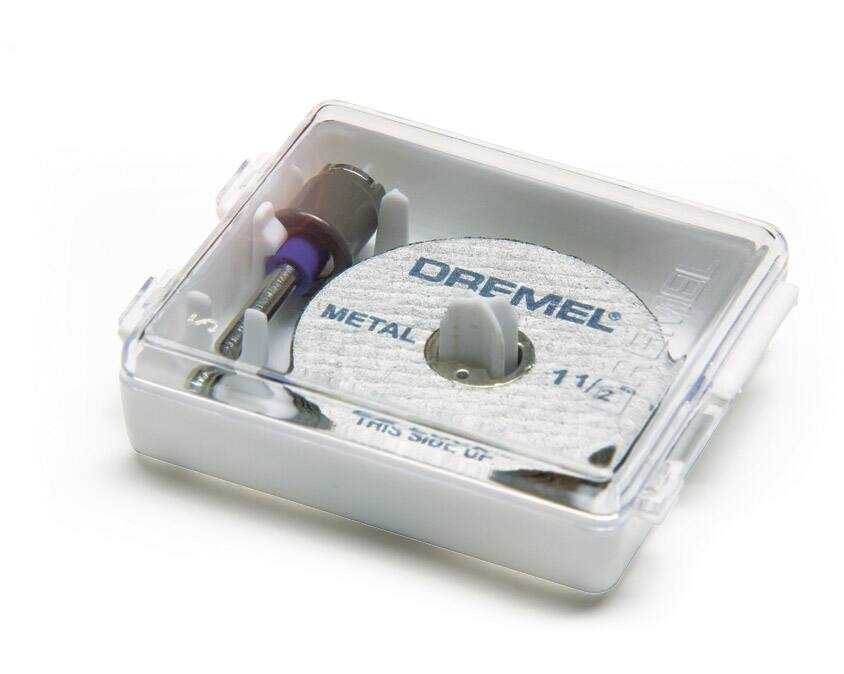 Dremel EZ406 EZ Lock Cut-Off Wheel Starter Kit with Mandrel For Rotary Tool, 1-1/2-in, 5-pc